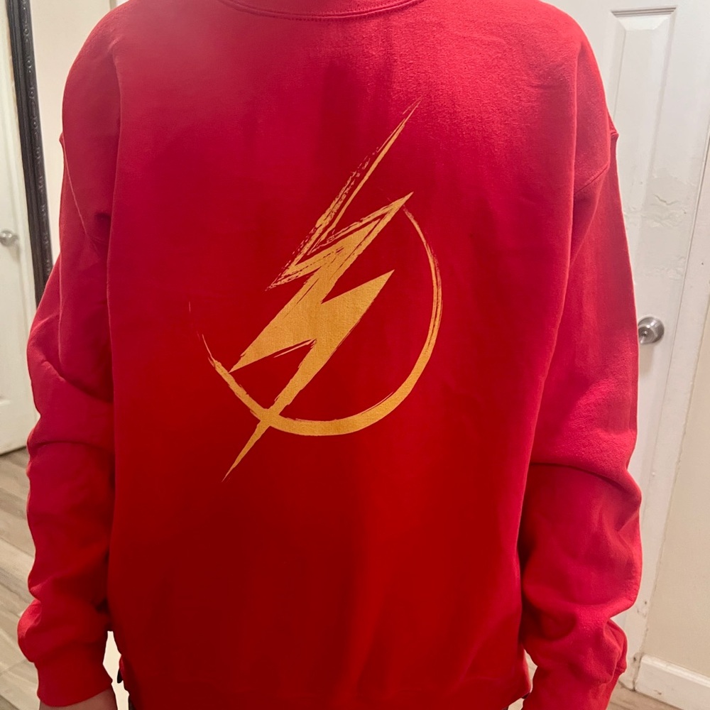 Men’s Red Flash Logo Sweater Size L